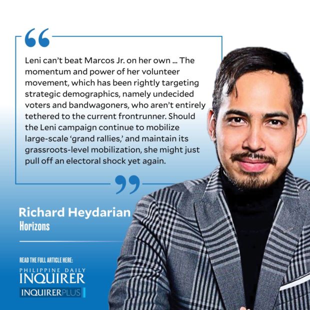 Quote card for Horizons: Can Leni Robredo beat Marcos Jr.?