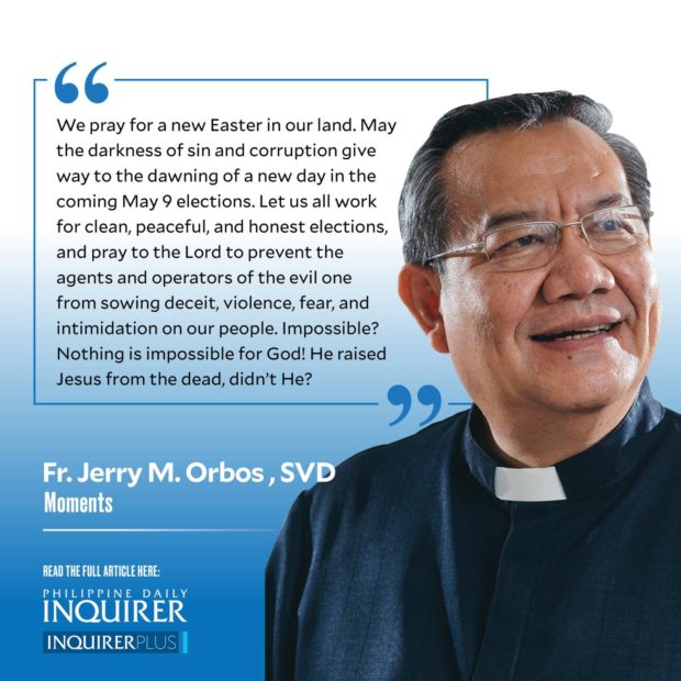 Quote card for Moments: We are Easter persons