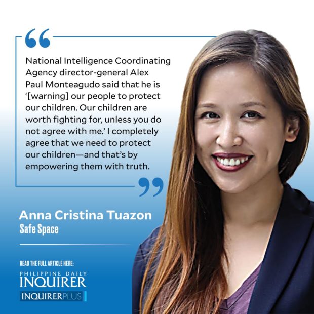 Quote card for Anna Cristina Tuazon, Safe Space: Teaching what’s important