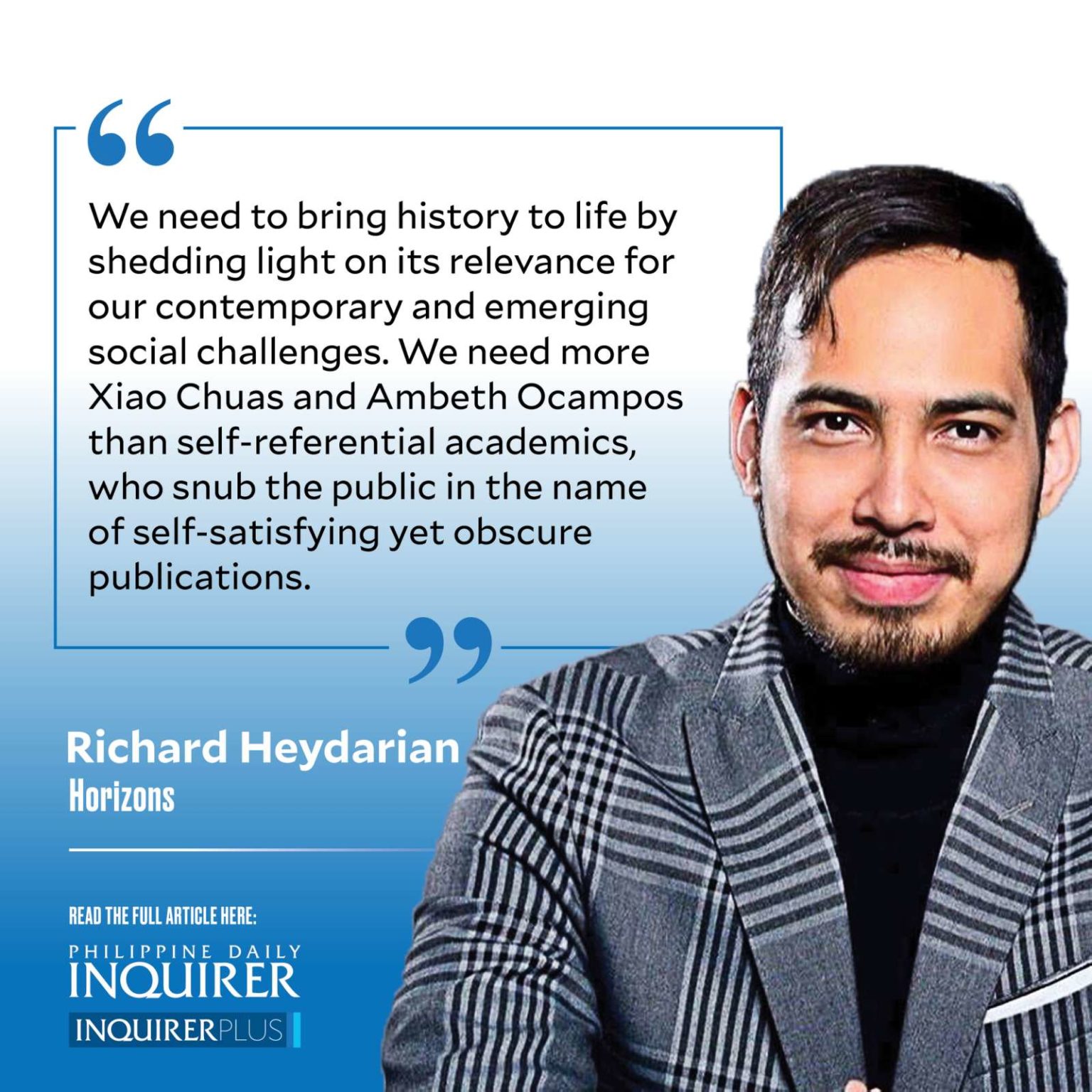Philippines and historical consciousness | Inquirer Opinion