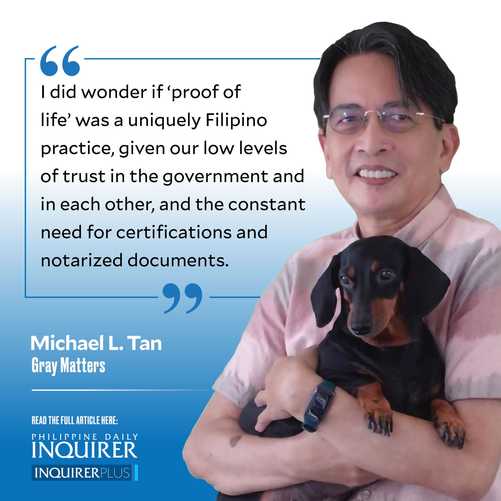 Apir And Proof Of Life Inquirer Opinion