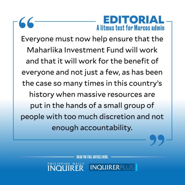 QUOTE CARD FOR EDITORIAL: A litmus test for Marcos admin