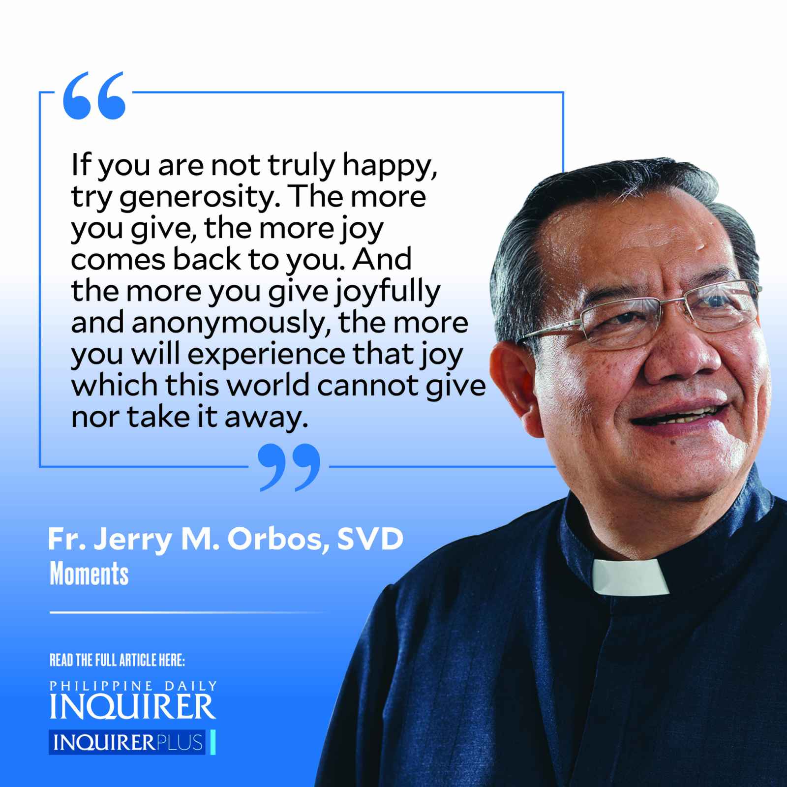 Generosity | Inquirer Opinion