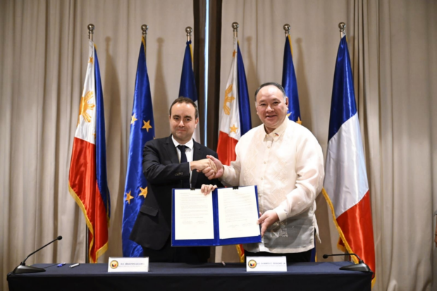 Bilateral meeting between Philippine Secretary of National Defense Gilberto C Teodoro, Jr and French Minister for the Armed Forces Sébastien Lecornu