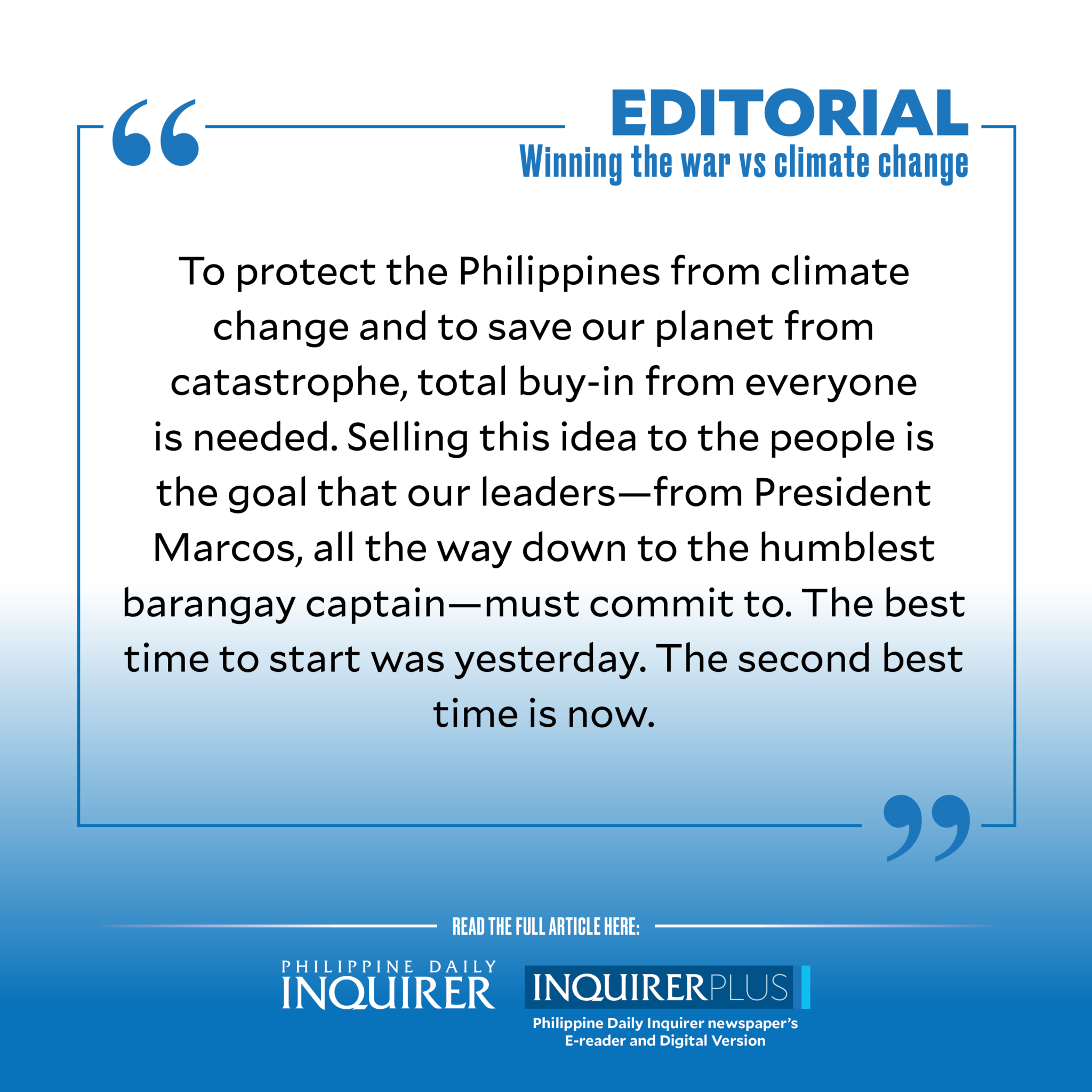 Winning The War Vs Climate Change | Inquirer Opinion