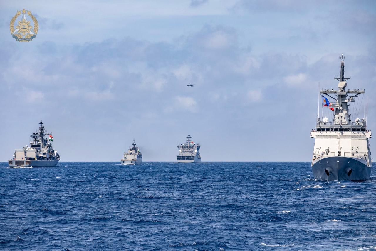 The Philippine and Indian navies conduct the two countries' first-ever bilateral Maritime Cooperative Activity in the West Philippine Sea early this month.